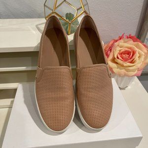 Vince Blair Perforated Leather Slip-On Sneakers